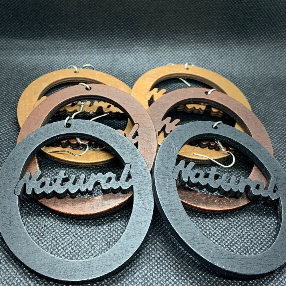 Natural wood Earrings